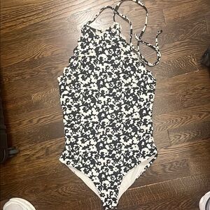 Marysia Swim Black and White Floral One Piece